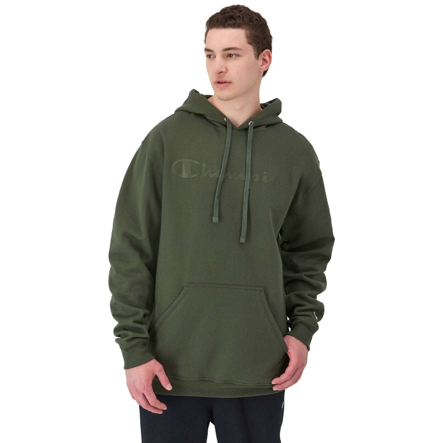 Champion Powerblend Graphic Hoodie Sweatshirt GF89H586YAB - Picture 2 of 3