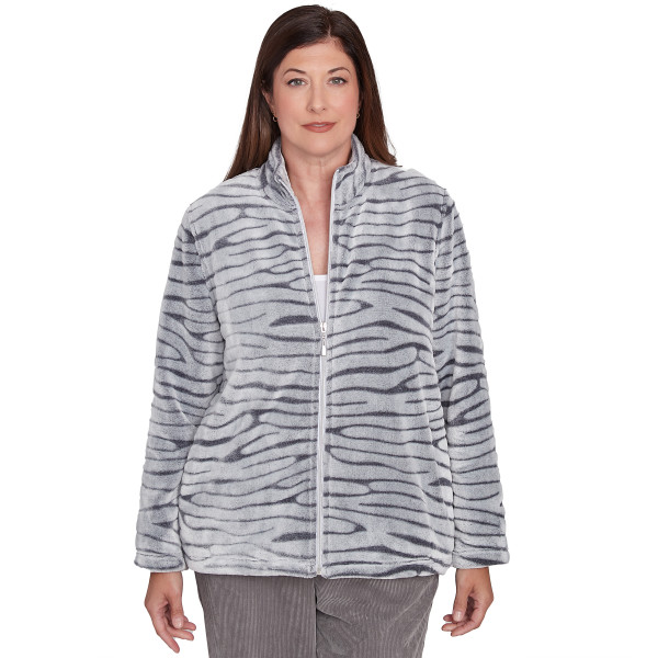Alfred Dunner Copenhagen Sculpted Cozy Animal Jacket 79430VQ - Bild 1 von 2
