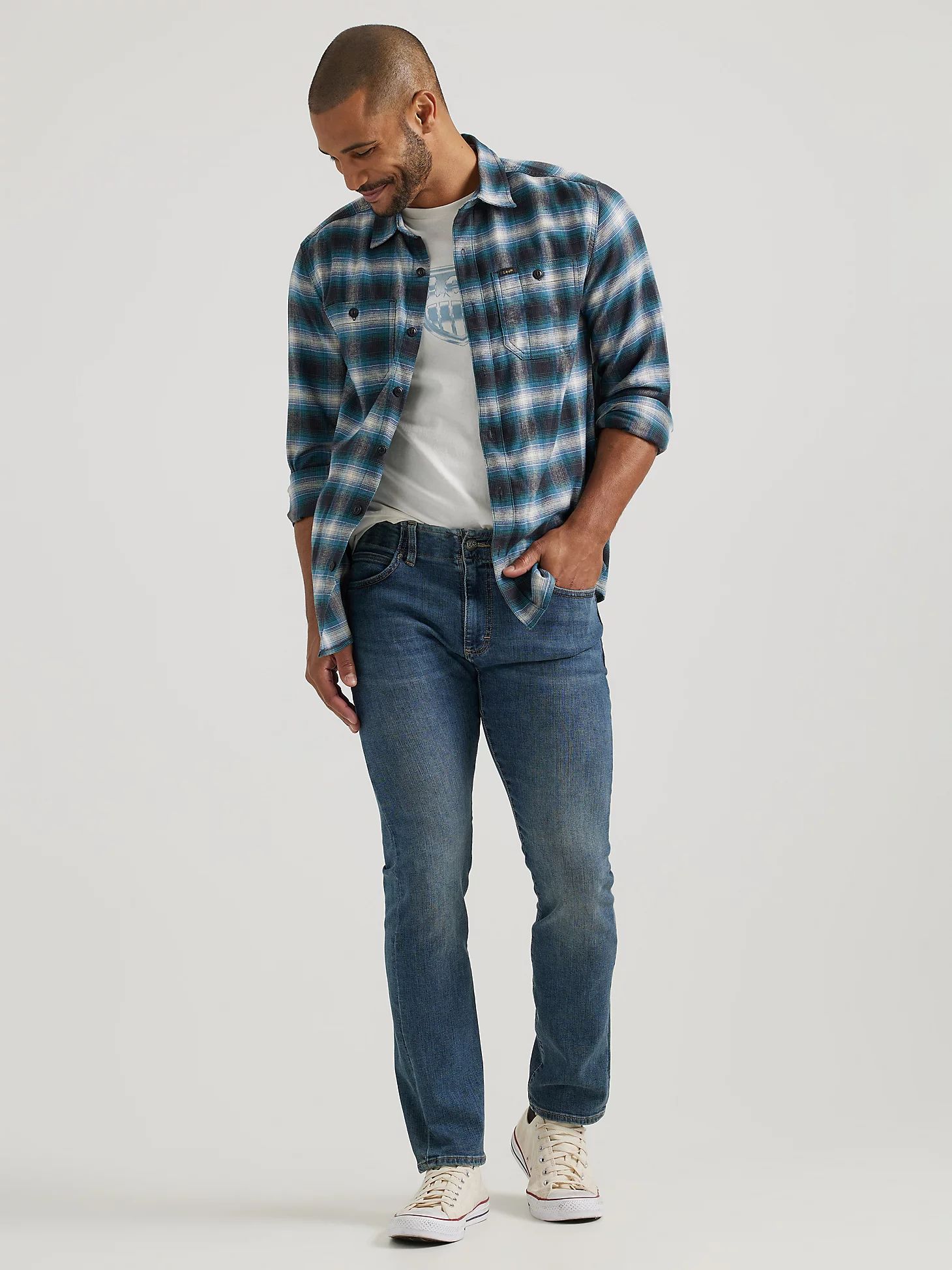 Lee Mens 34x30 Extreme Motion Slim Fit Straight Leg Stretch