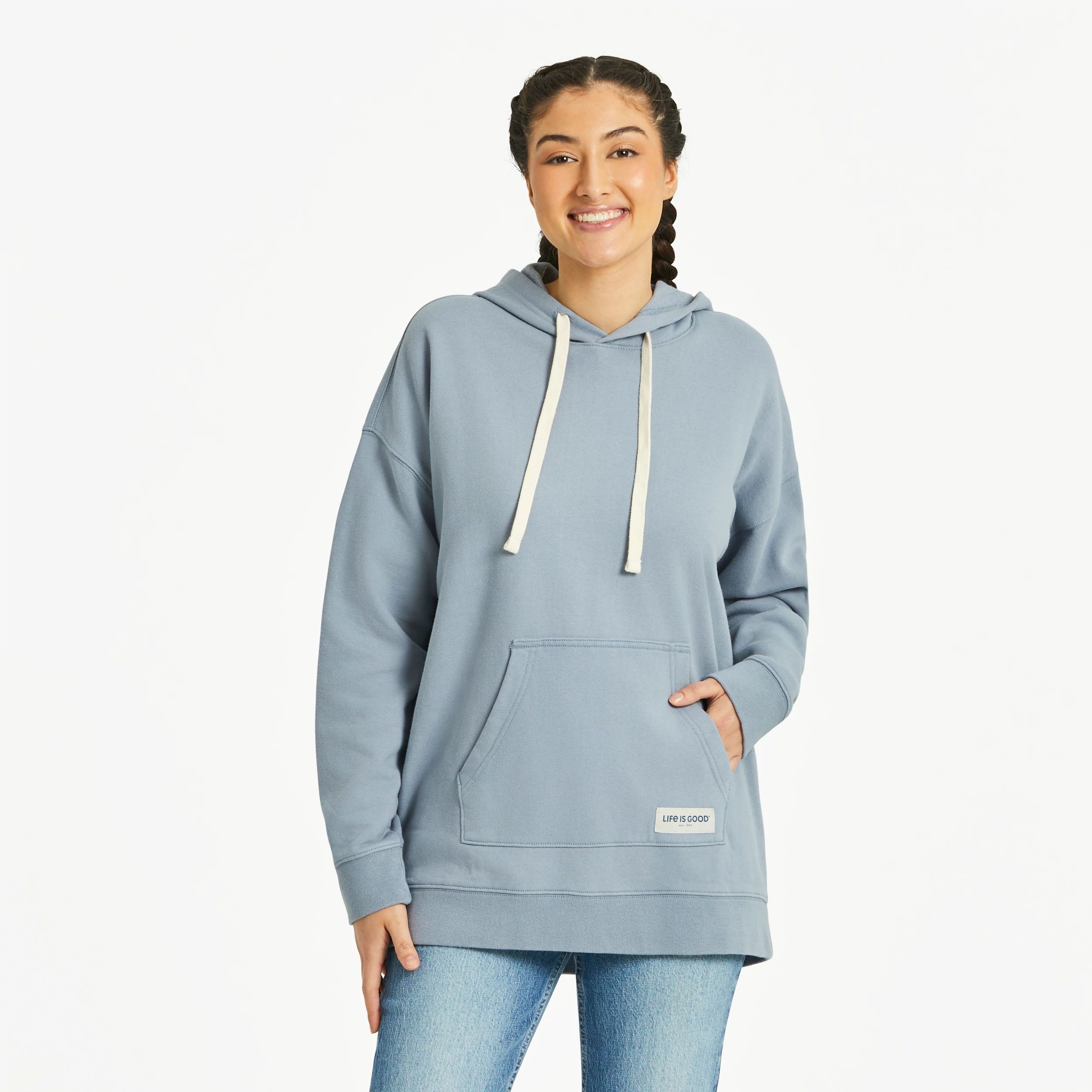 Life is Good Women Oversized Fleece Hoodie 119829 | eBay