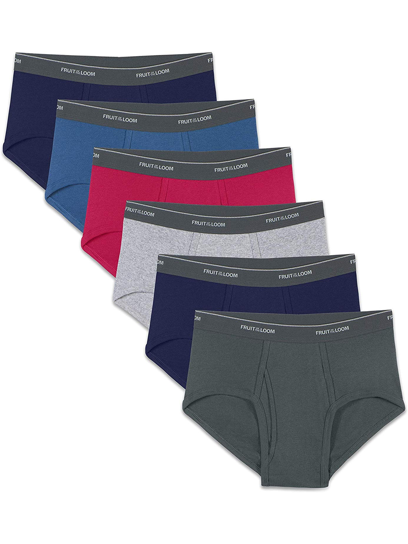 Fruit Of The Loom Mens Assorted Color Fashion Briefs 6 Pack 6p4610