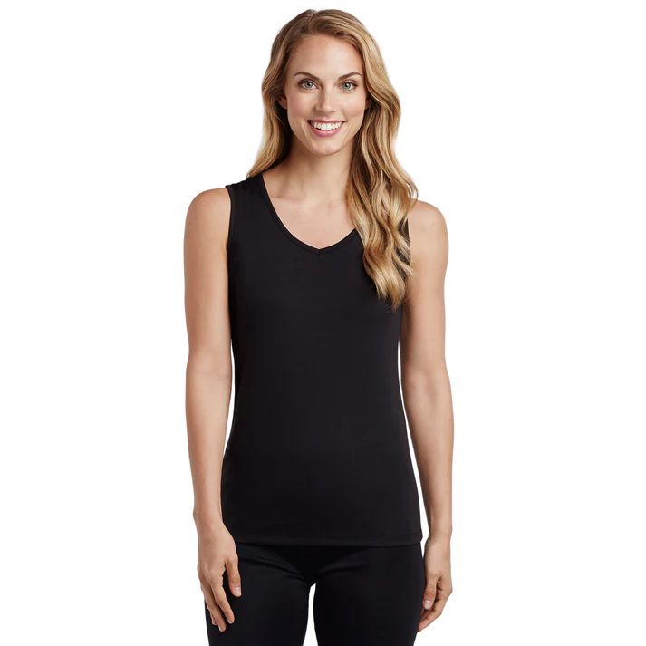 Cuddl Duds Climatesmart V Neck Tank Top CD8228641