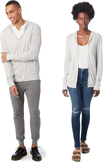 Alternative Zip Up Hooded Sweatshirt 9590F2 - Picture 7 of 7