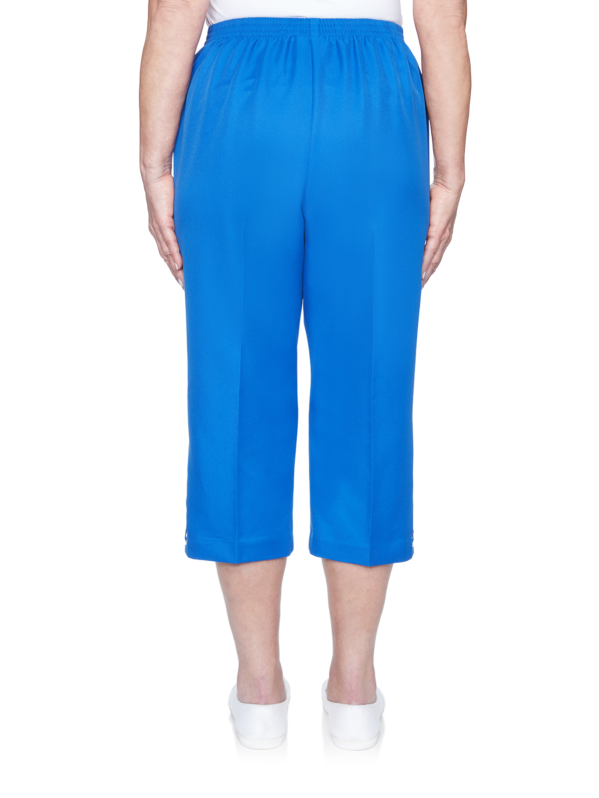 Alfred Dunner Look On Bright Microfiber Twill Grommet Capri Petite Size 20702qc - Picture 2 of 3