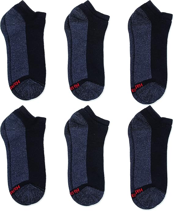 Hanes 6 Pack Max Cushion Low Cut Socks MC146