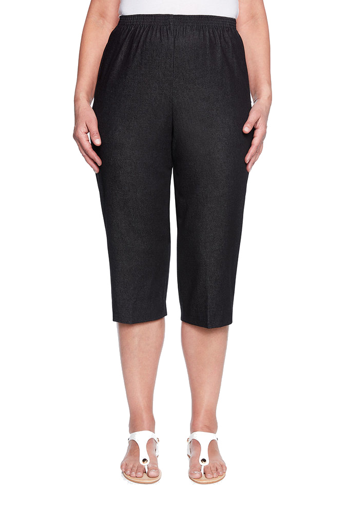 Alfred Dunner Women's Classics Denim Capri 09510 - Picture 4 of 6
