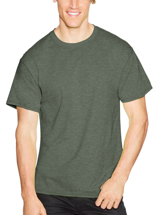 Hanes Men's ComfortBlend Ecosmart 50/50 Crewneck T-Shirt 5170 - Picture 3 of 23