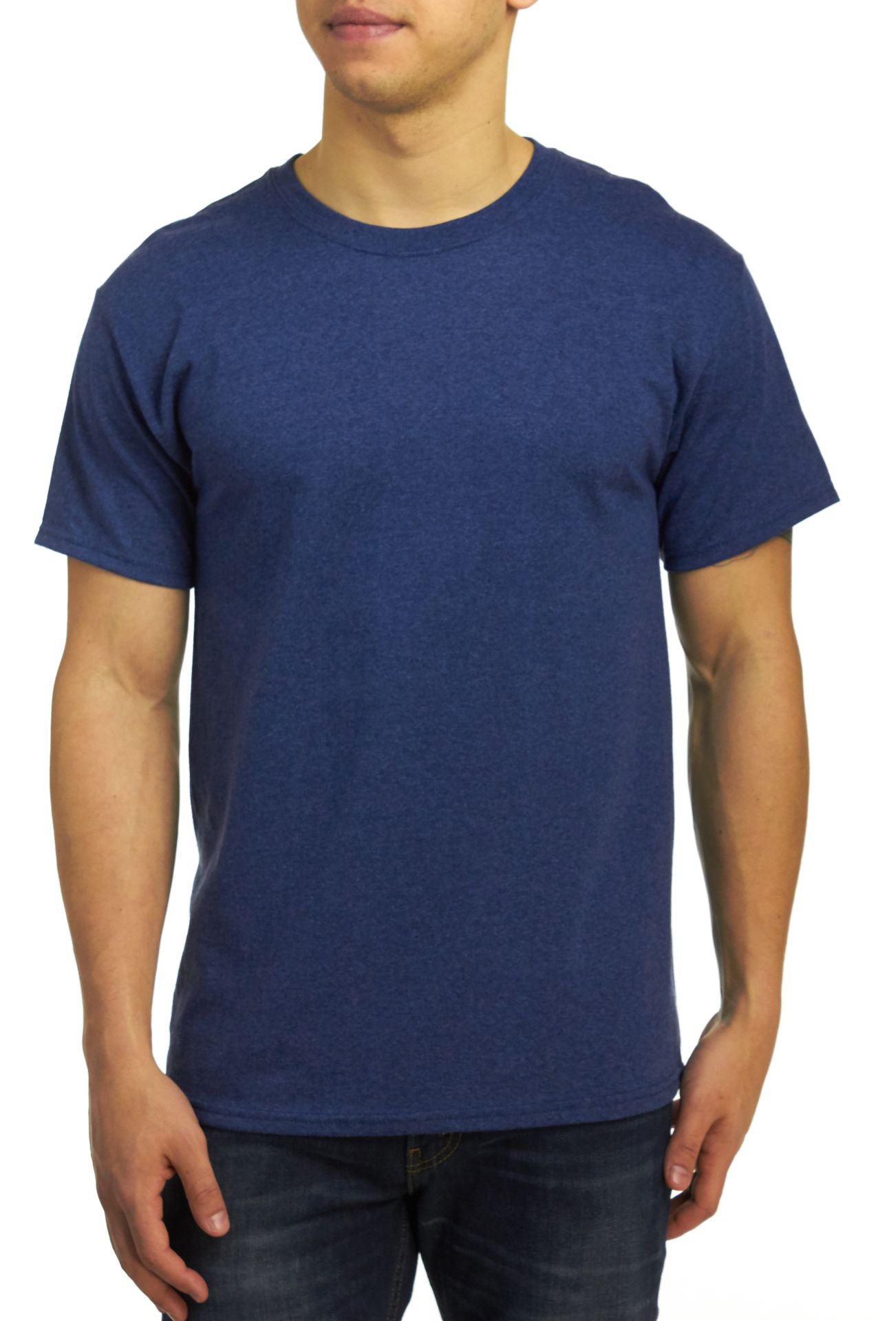 Hanes Men's ComfortBlend Ecosmart 50/50 Crewneck T-Shirt 5170 - Picture 4 of 23