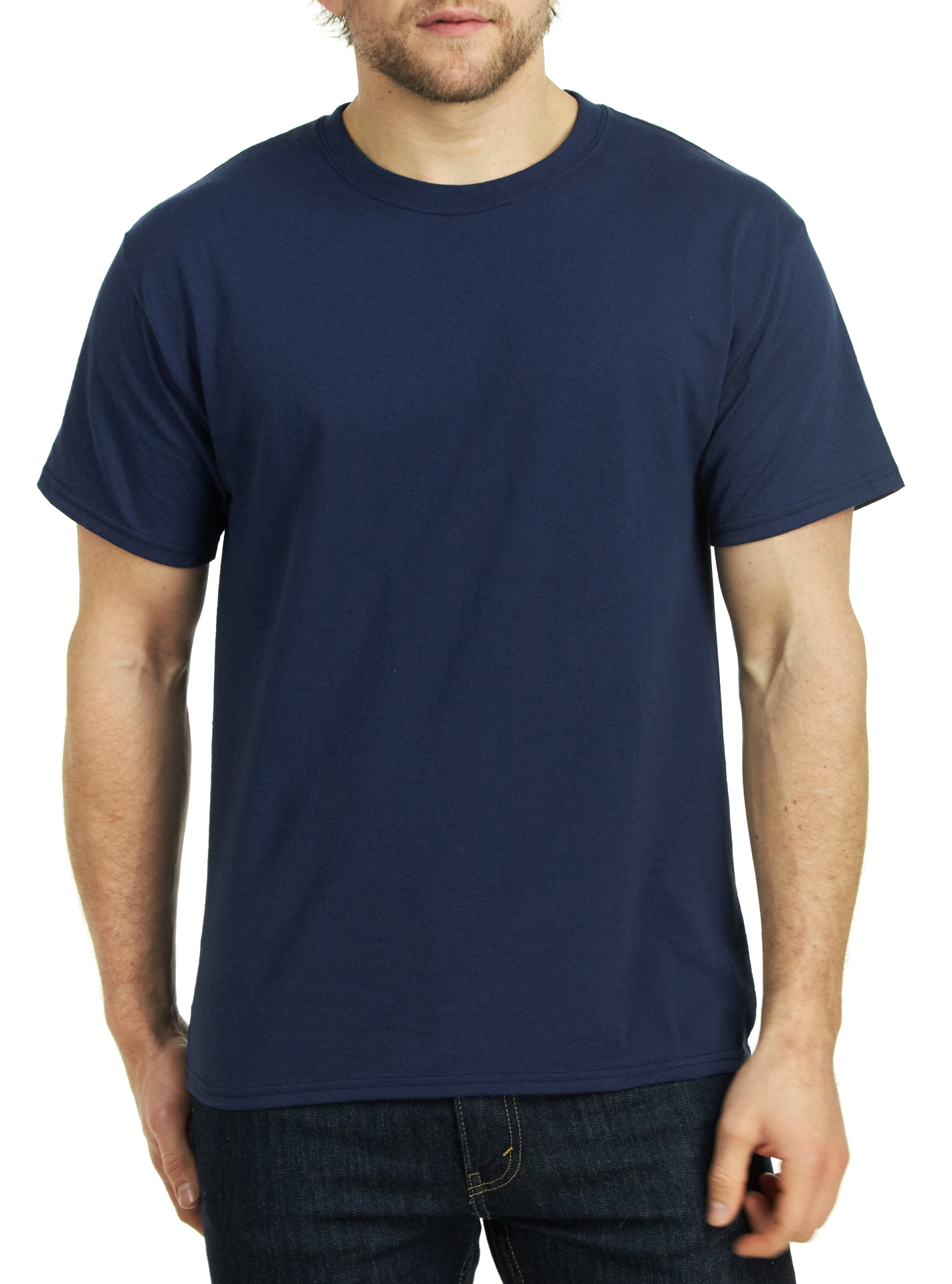 Hanes Men's ComfortBlend Ecosmart 50/50 Crewneck T-Shirt 5170 - Picture 11 of 23