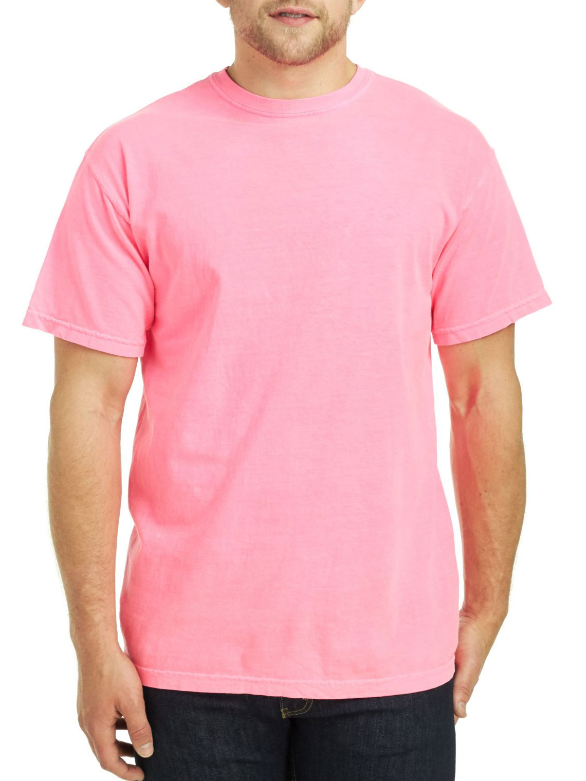 T-shirt uomo colori comodi ringspun tinto in capo c1717 - Foto 21 di 25