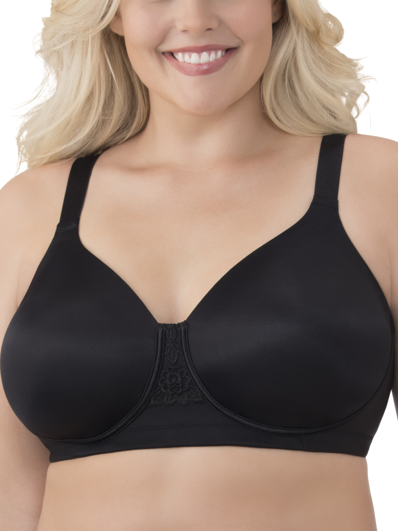 Vanity Fair 71380 Beauty Back Smoother Wirefree Bra 44 B Midnight Black 44b  for sale online
