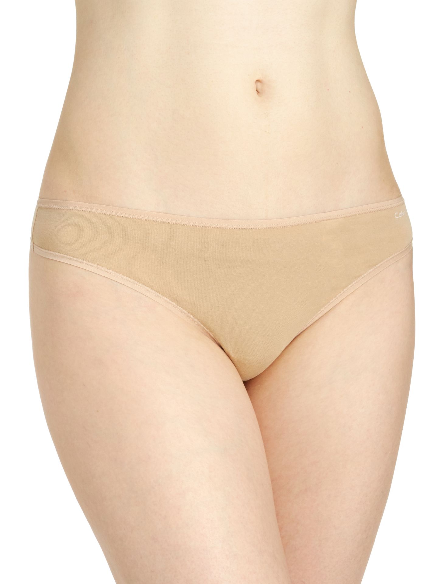 Calvin Klein, Intimates & Sleepwear, Calvin Klein Qd3643265 Womens Nude  Cotton Form Thong Underwear Size Small Ts2