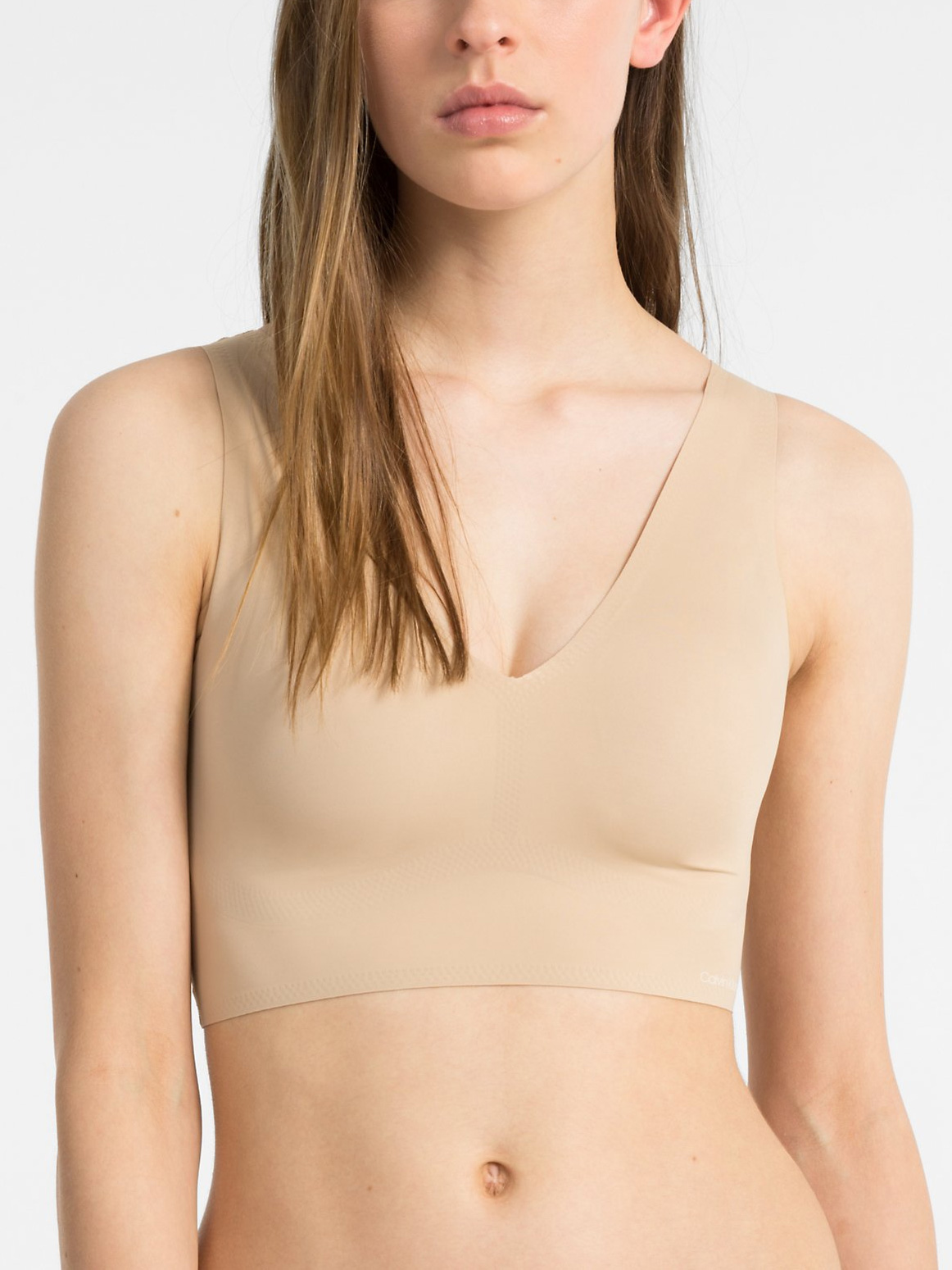Calvin Klein Women's Invisibles Lightly Lined V Neck Bralette Bare Size  Large for sale online | eBay