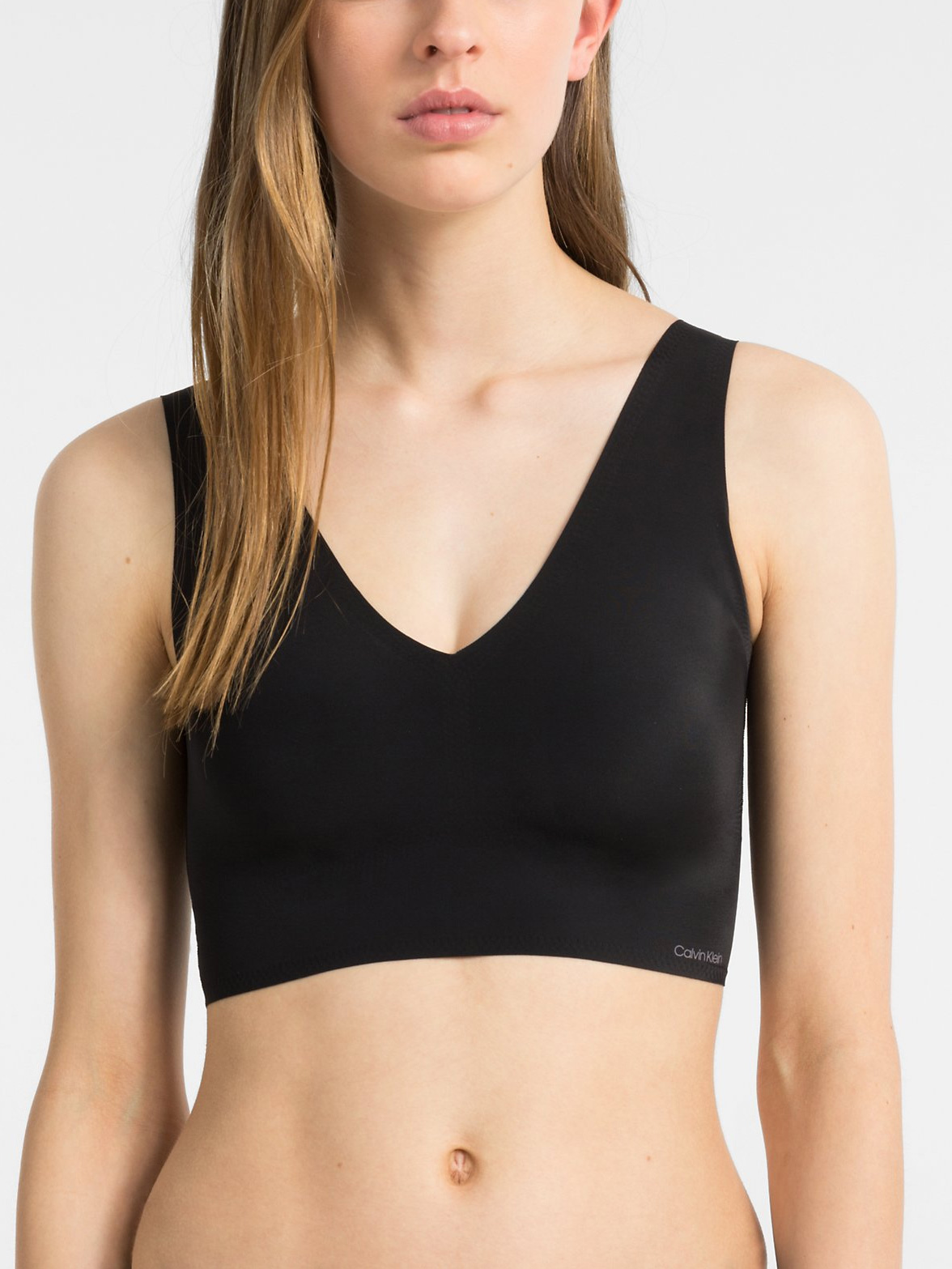 Calvin Klein Invisible Lightly Lined V-Neck Bralette With Removable