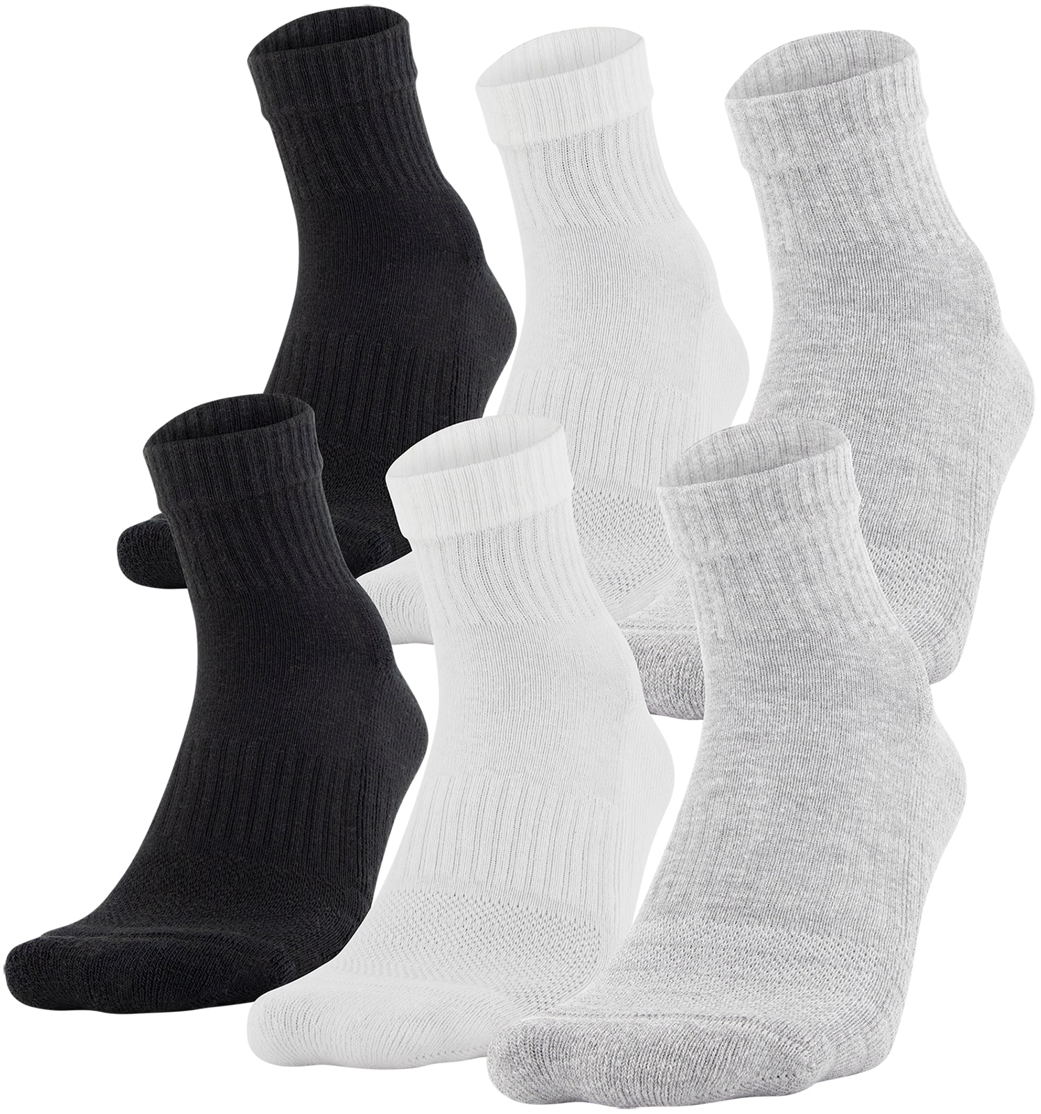 Under Armour UA Adult's Training Cotton Quarter 6-Pack Socks U674