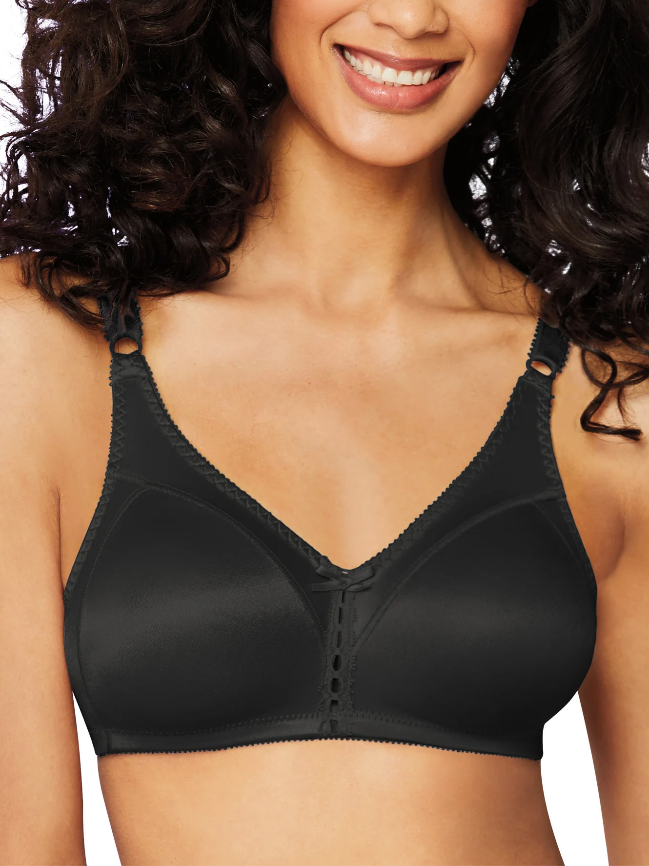Bali 3820 Double Support Wirefree Bra Size 38b Black for sale online