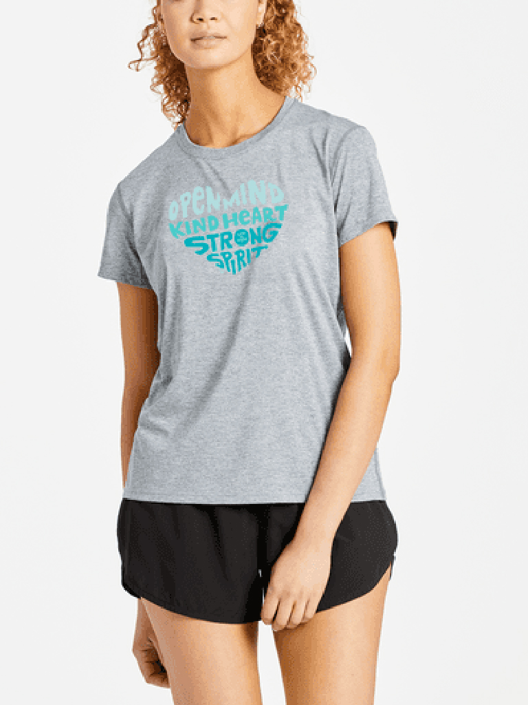 Life is Good Women Solid Active Tee Shirt 72471