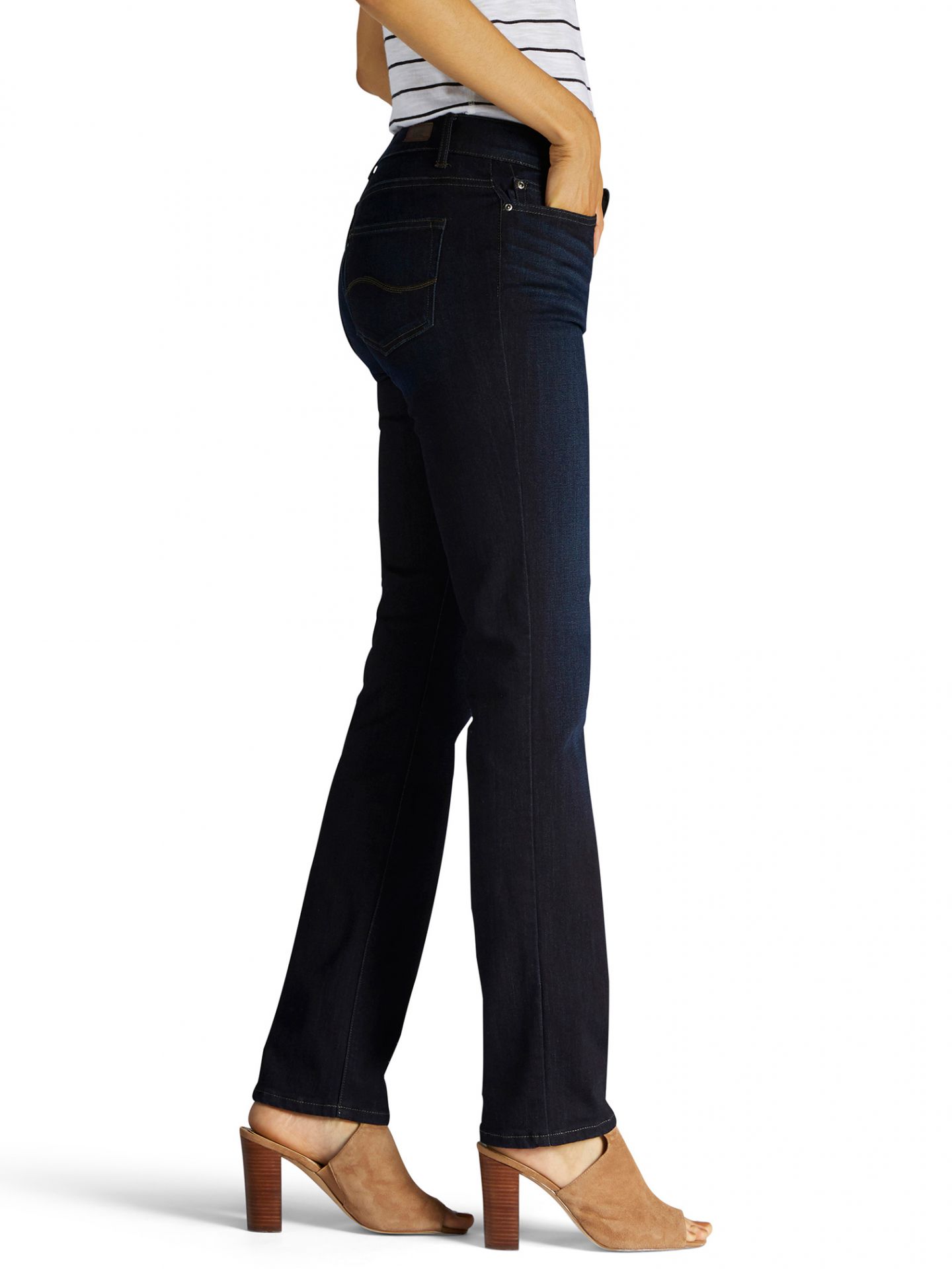 Lee Women's Flex Motion Regular Fit Straight Leg Jean Mid Rise-Niagara  340-8574