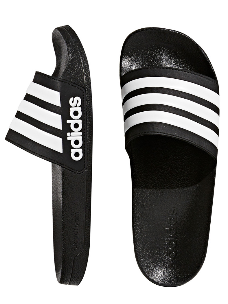Adidas Men&#039;s Adilette Cloudfoam Slides Black/White aq1701 |