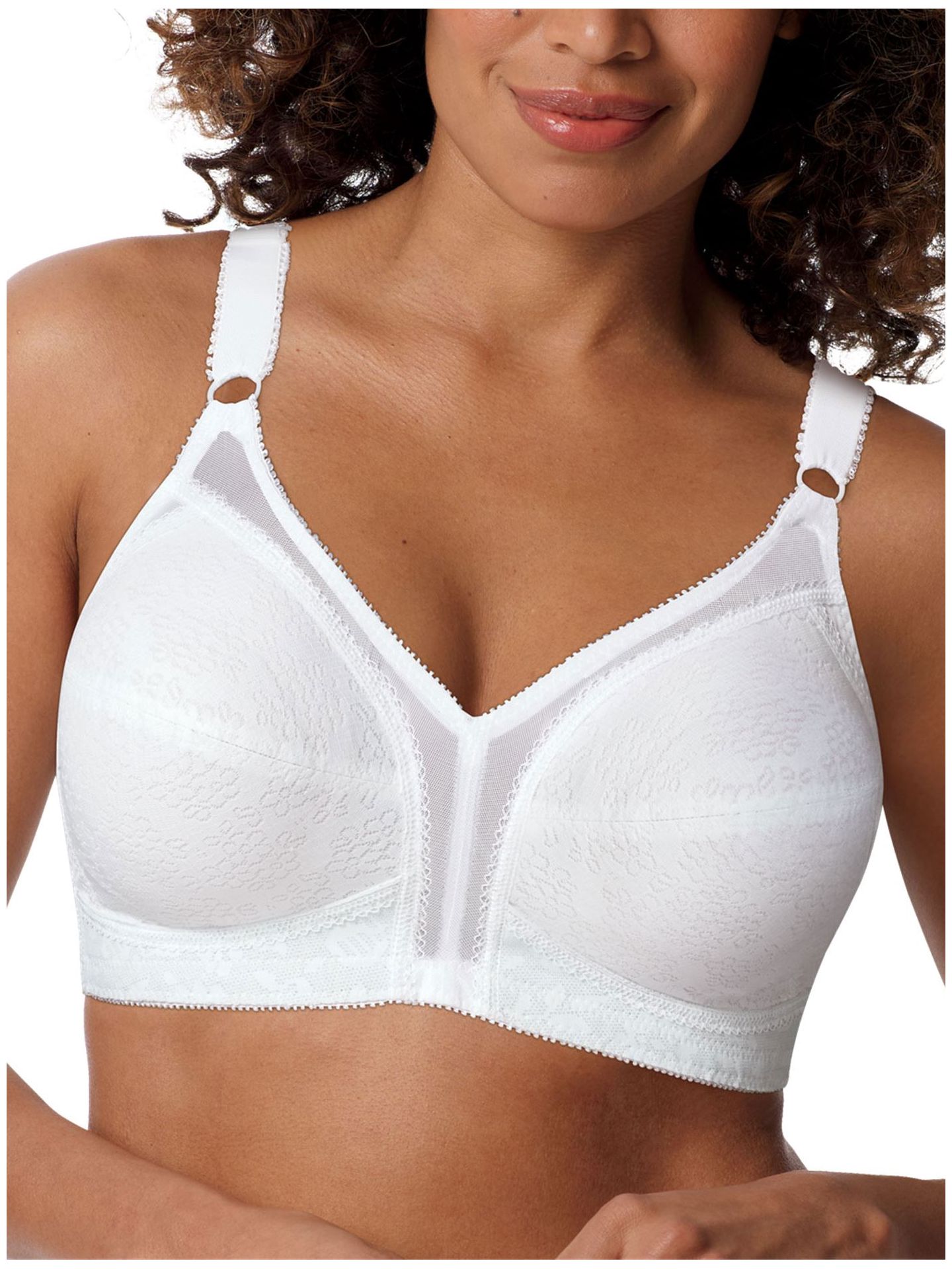 Playtex 18 Hour Full Figure Lace Wirefree Bra 0027 44d 44 D 20/27