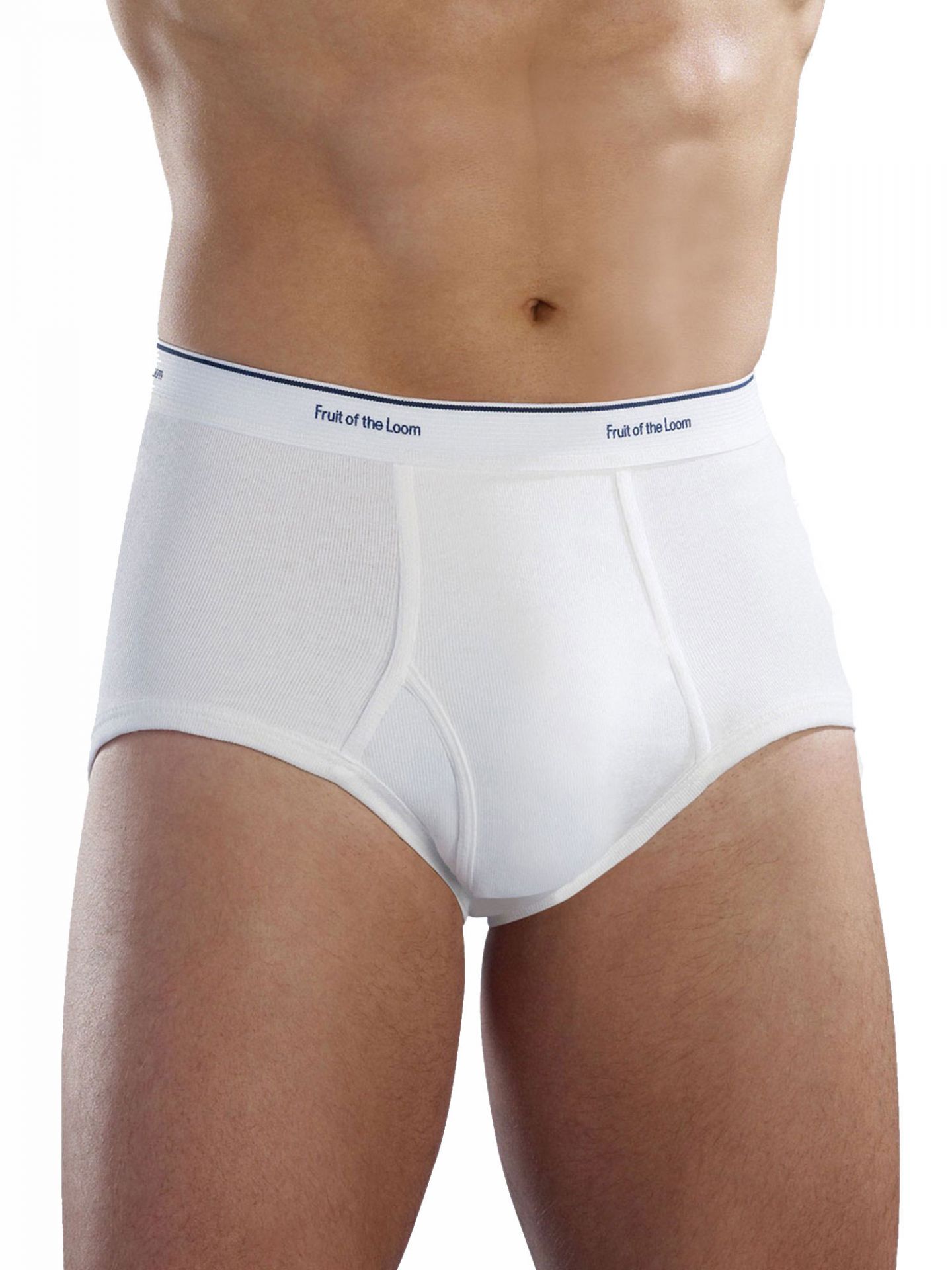 Fruit Of The Loom Men's Cotton Briefs Extended Sizes - White (Pack of 6)  for sale online