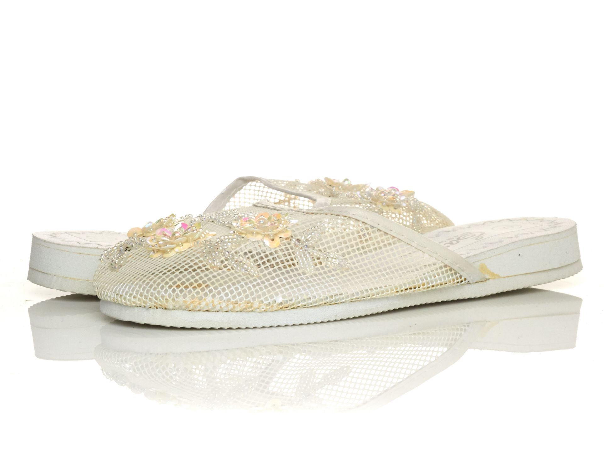 Easy USA Damen Netz Hausschuhe mit Pailletten S788L-SS - Bild 11 von 18