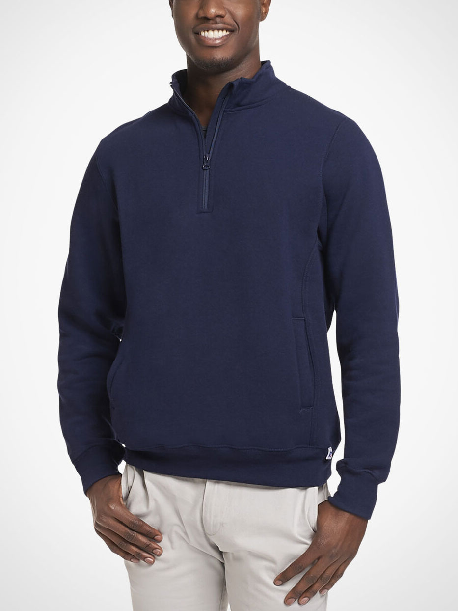 Russell Athletic Herren Dri-Power Fleece 1/4 Reißverschluss Kadett Sweatshirt 1z4hbm0 - Bild 7 von 9