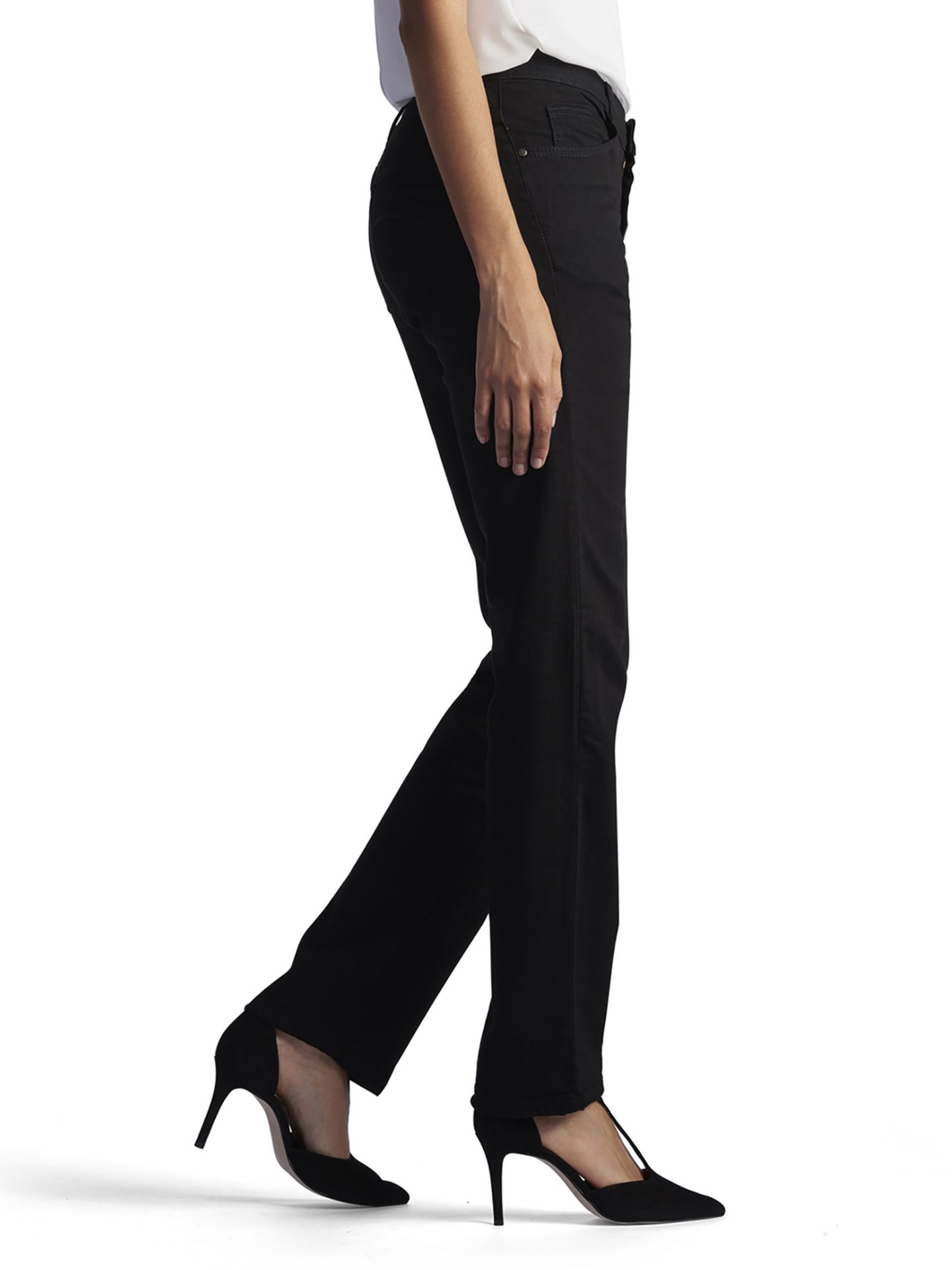 Lee Women's Petite Relaxed Fit Straight Leg Mid Rise Jean 305-188q - Picture 2 of 3