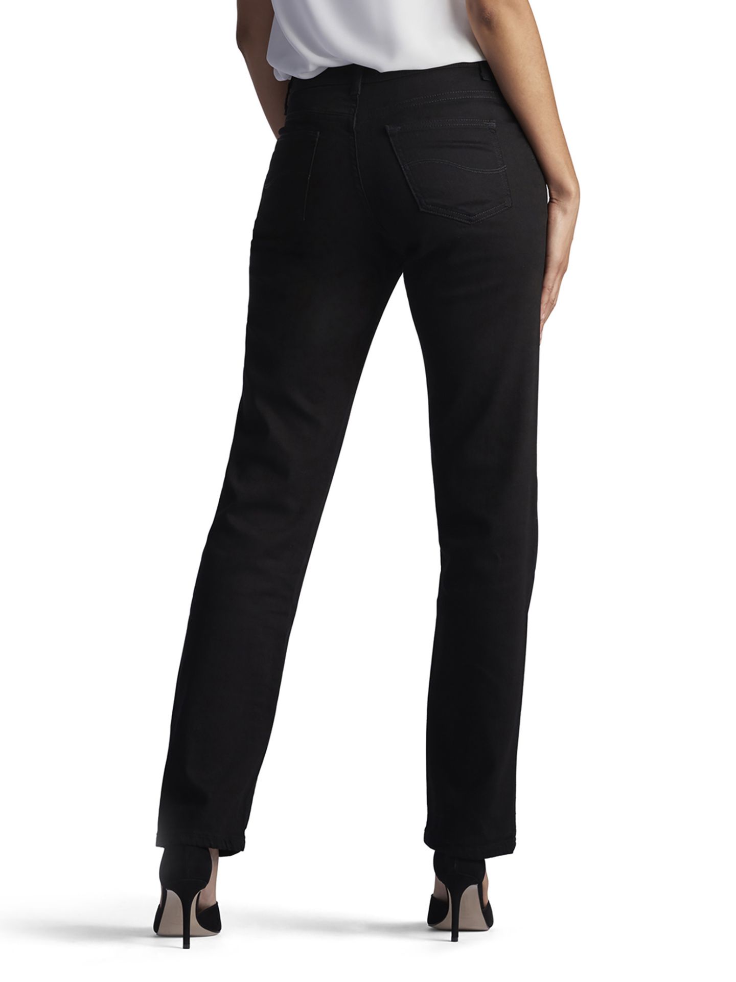 Lee Women's Petite Relaxed Fit Straight Leg Mid Rise Jean 305-188q - Picture 3 of 3