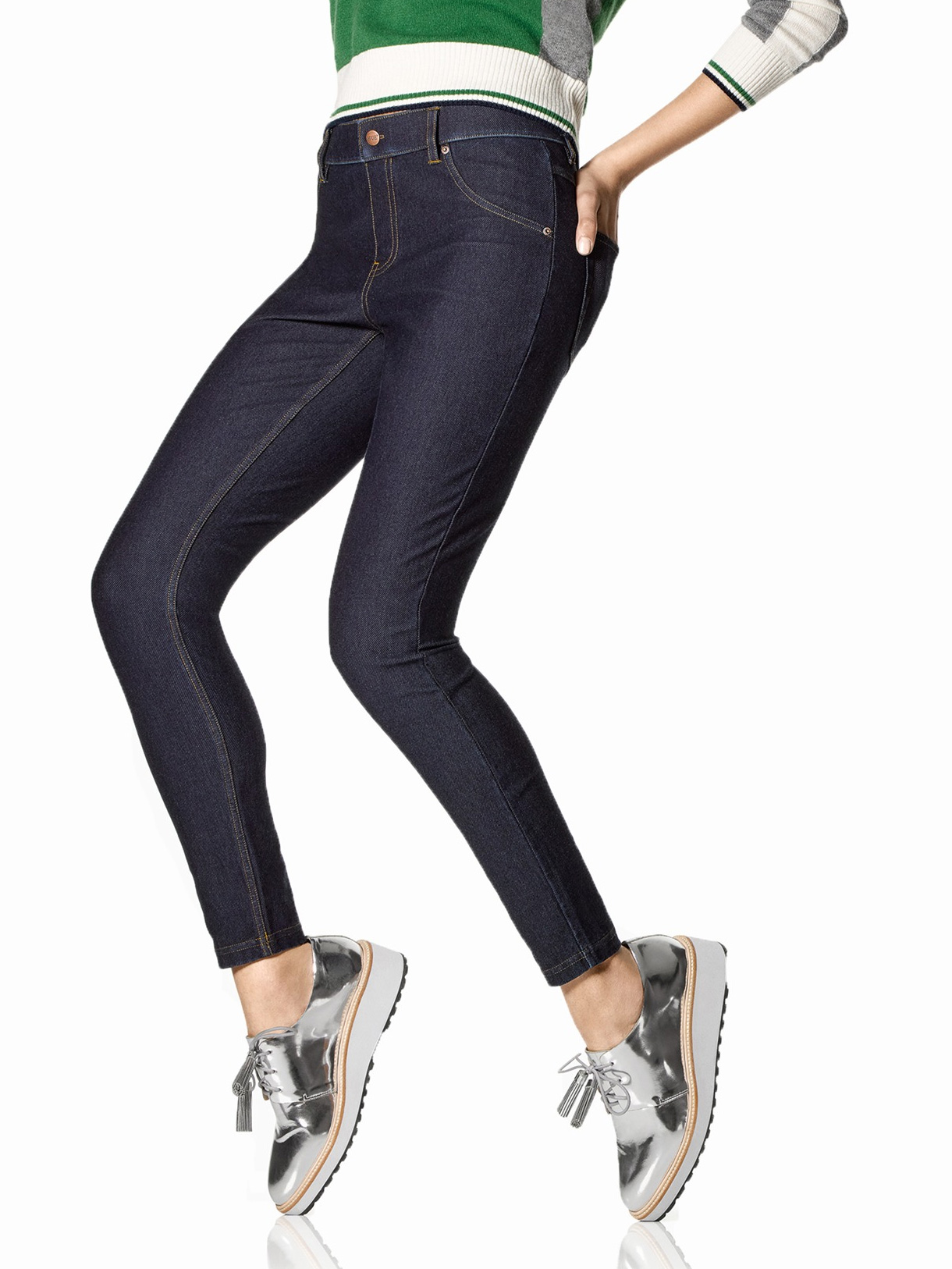 Leggings Hue Essential Denim taglie forti 16924q - Foto 2 di 4