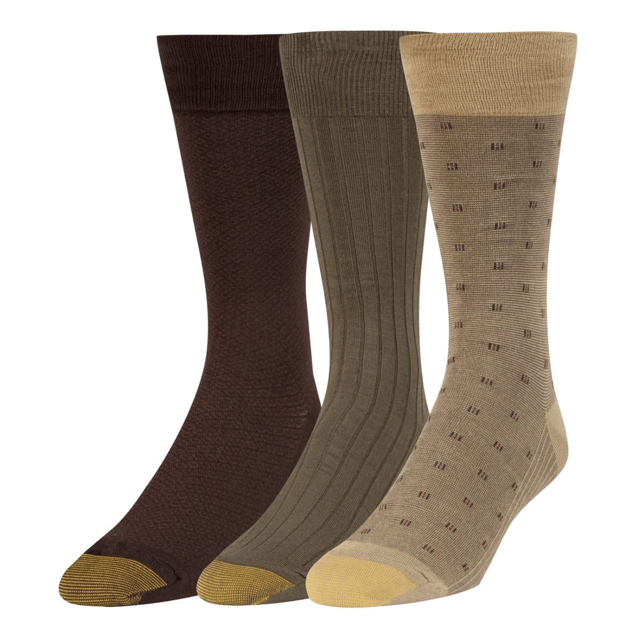 Gold Toe Men's Fashion Crew Socks - 3 Pack 2055s - Picture 1 of 3