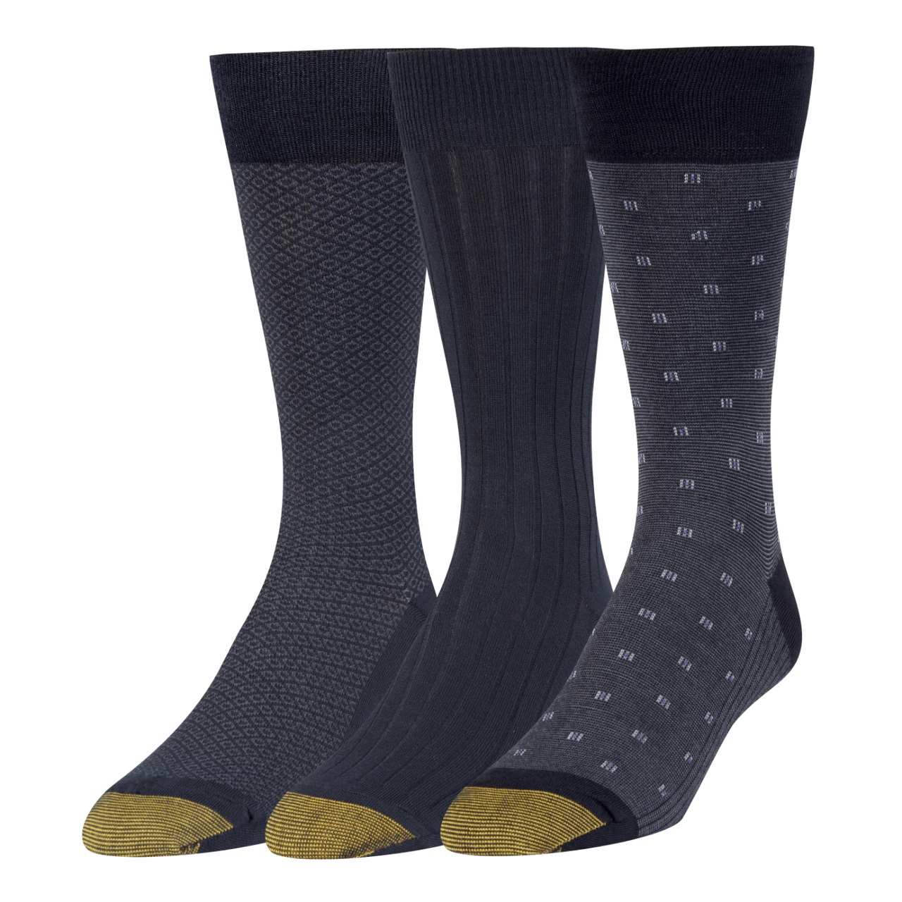 Gold Toe Men's Fashion Crew Socks - 3 Pack 2055s - Picture 3 of 3