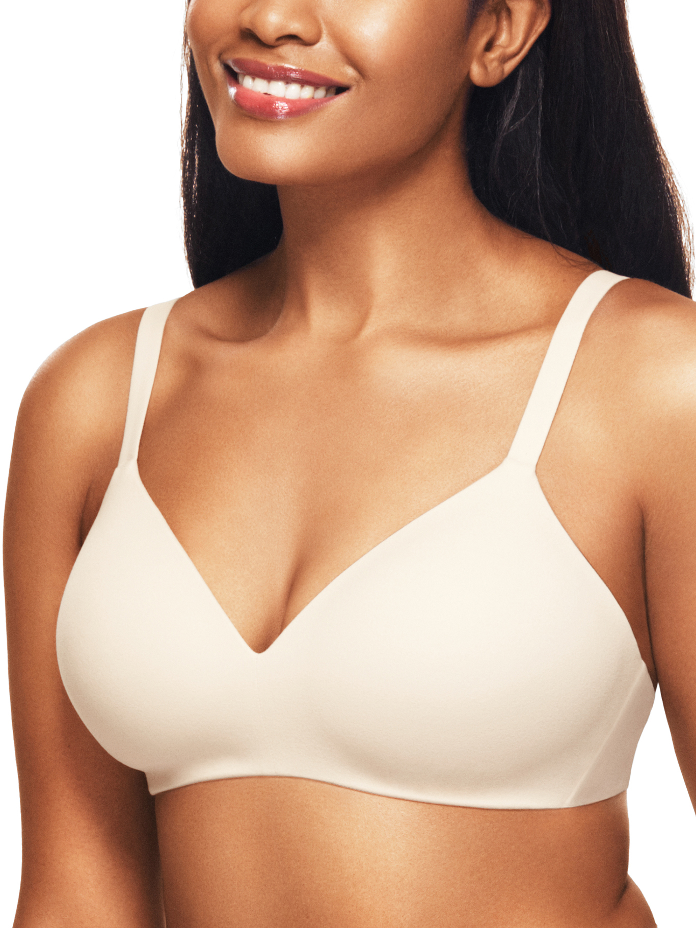 Wacoal 852189 Womens Bra 34D How Perfect Wireless Lined T Shirt Soft Cup  Nude