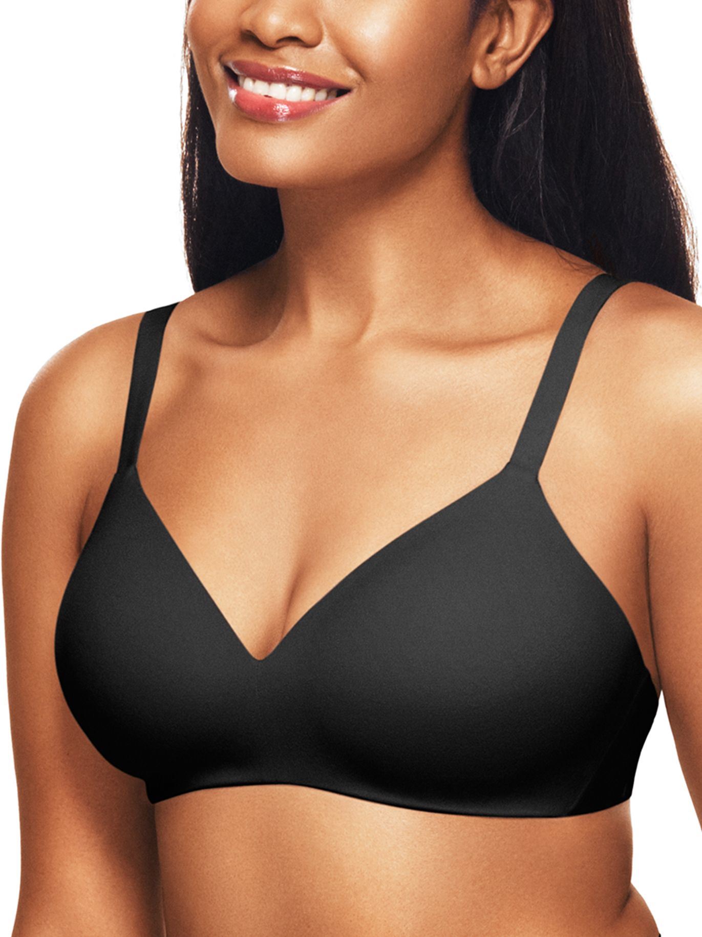 Wacoal How Perfect Wire-Free Wireless Soft Cup T-Shirt Bra Black 34DD NWOT