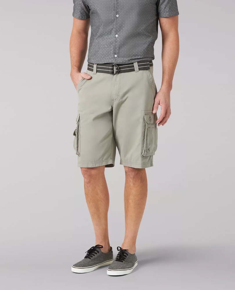 Lee Men's Belted Wyoming Cargo Shorts - Cement 218-3311 | eBay