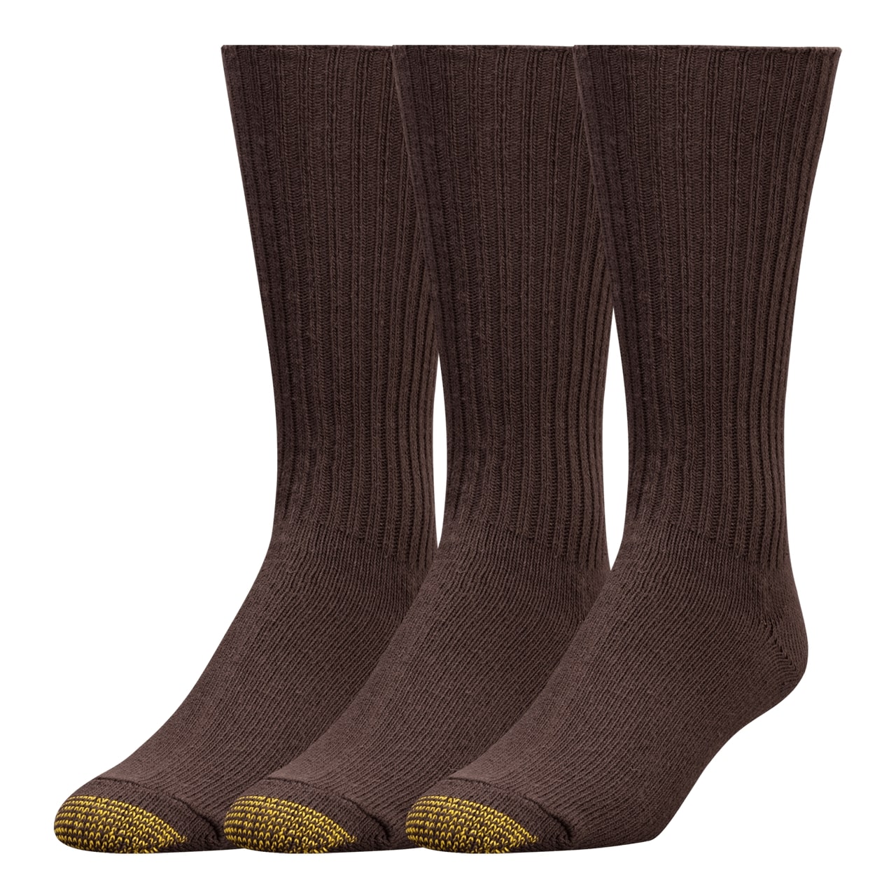 Paquete de 3 calcetines esponjosos de algodón premium punta dorada para hombre 633s - Imagen 2 de 5