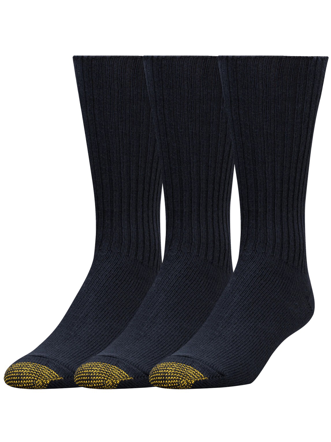 Paquete de 3 calcetines esponjosos de algodón premium punta dorada para hombre 633s - Imagen 4 de 5