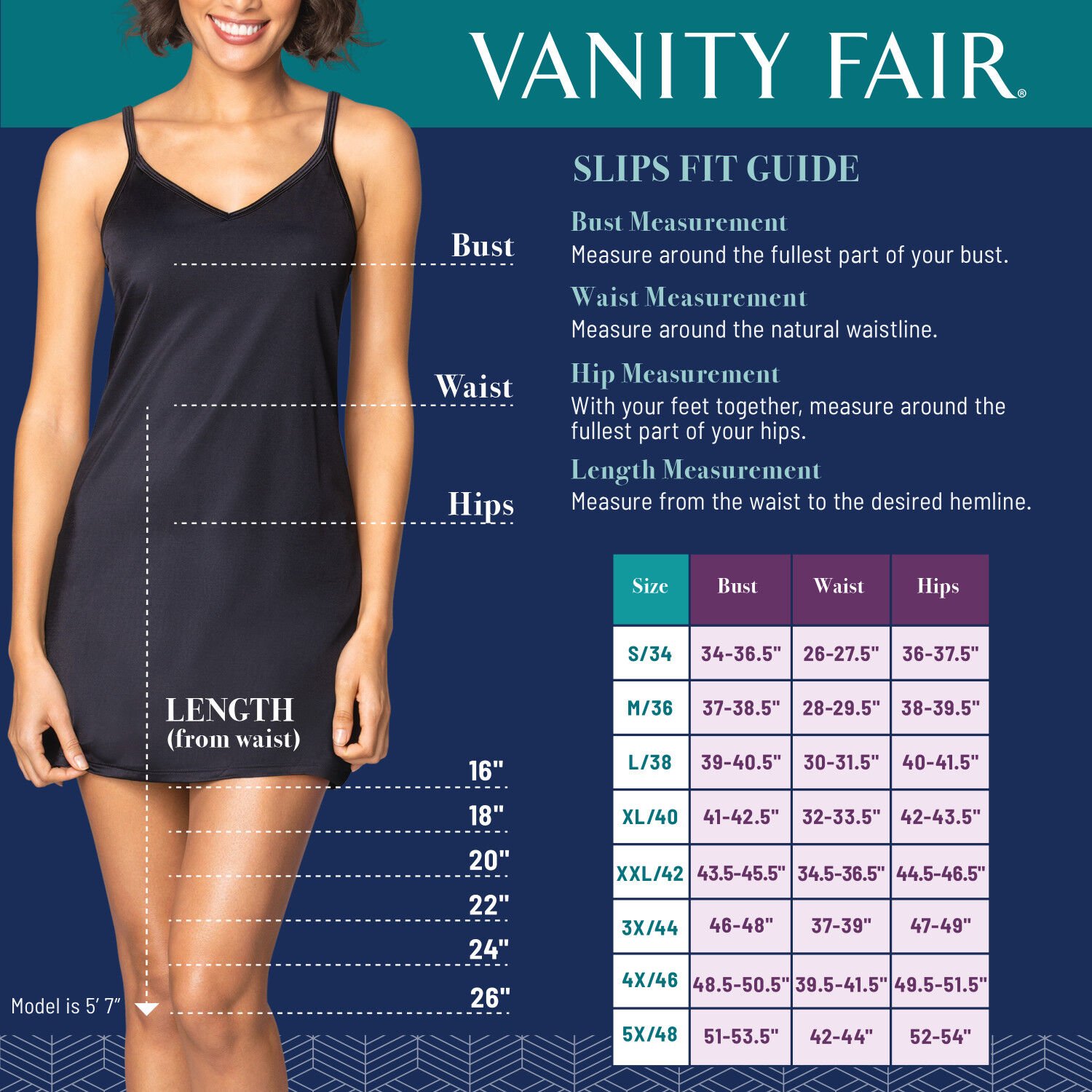 Vanity Fair Daywear Solutions Half Slip 11711 - Picture 4 of 8