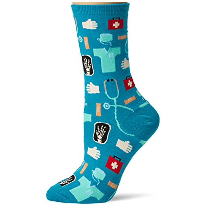 Hot Sox Women's Dreidel Dog Crew Socks New And Rare Vintage