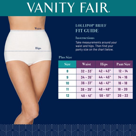 Vanity Fair Lollipop Cuff Leg Brief Panties 3 Pair 15-867