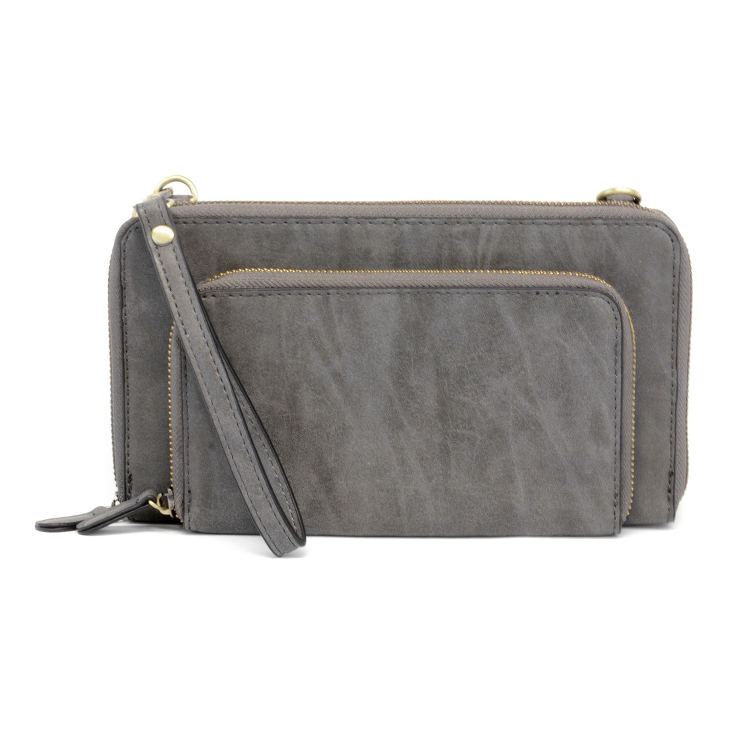 Joy Susan Damen gebürstet Mini wandelbar Reißverschluss Handgelenktasche L8011-21 - Bild 1 von 1