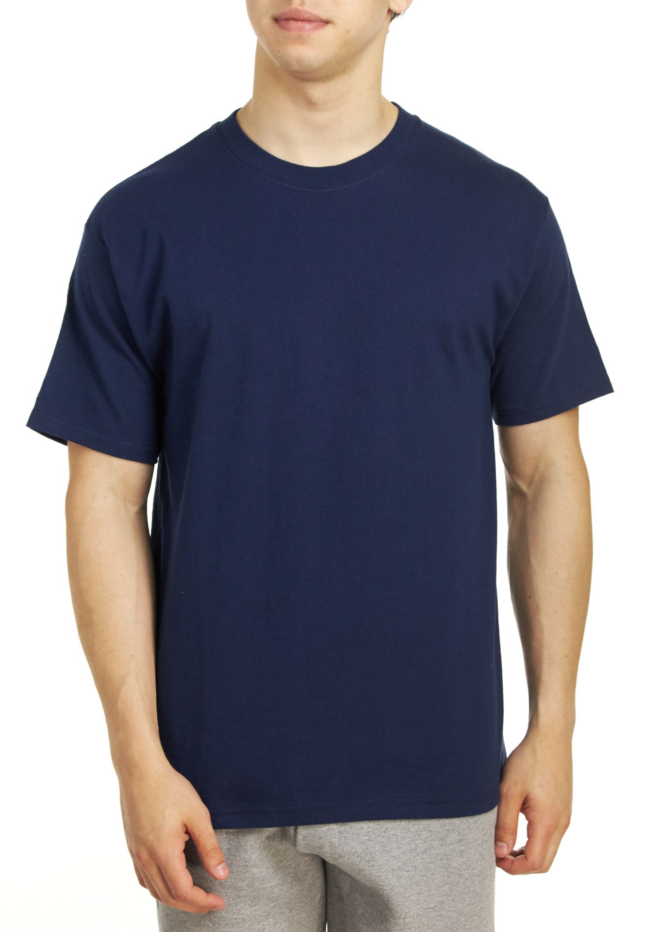 Hanes Men's Short Sleeve Beefy-t Navy Size Small O2fh for sale online ...
