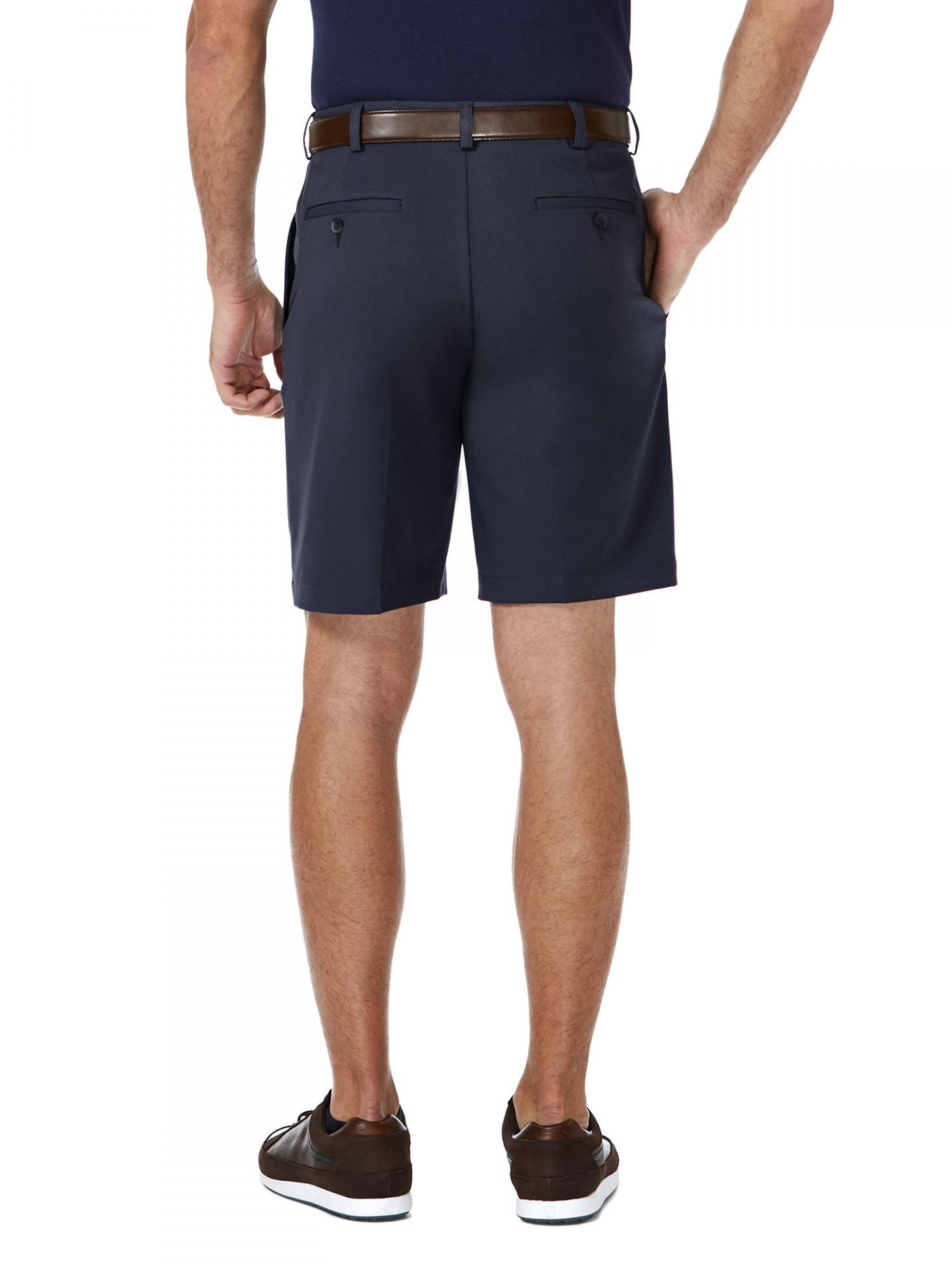 Haggar Cool 18 Pro Stretch klassische plissierte Vorderseite Shorts hs00439 - Bild 6 von 8