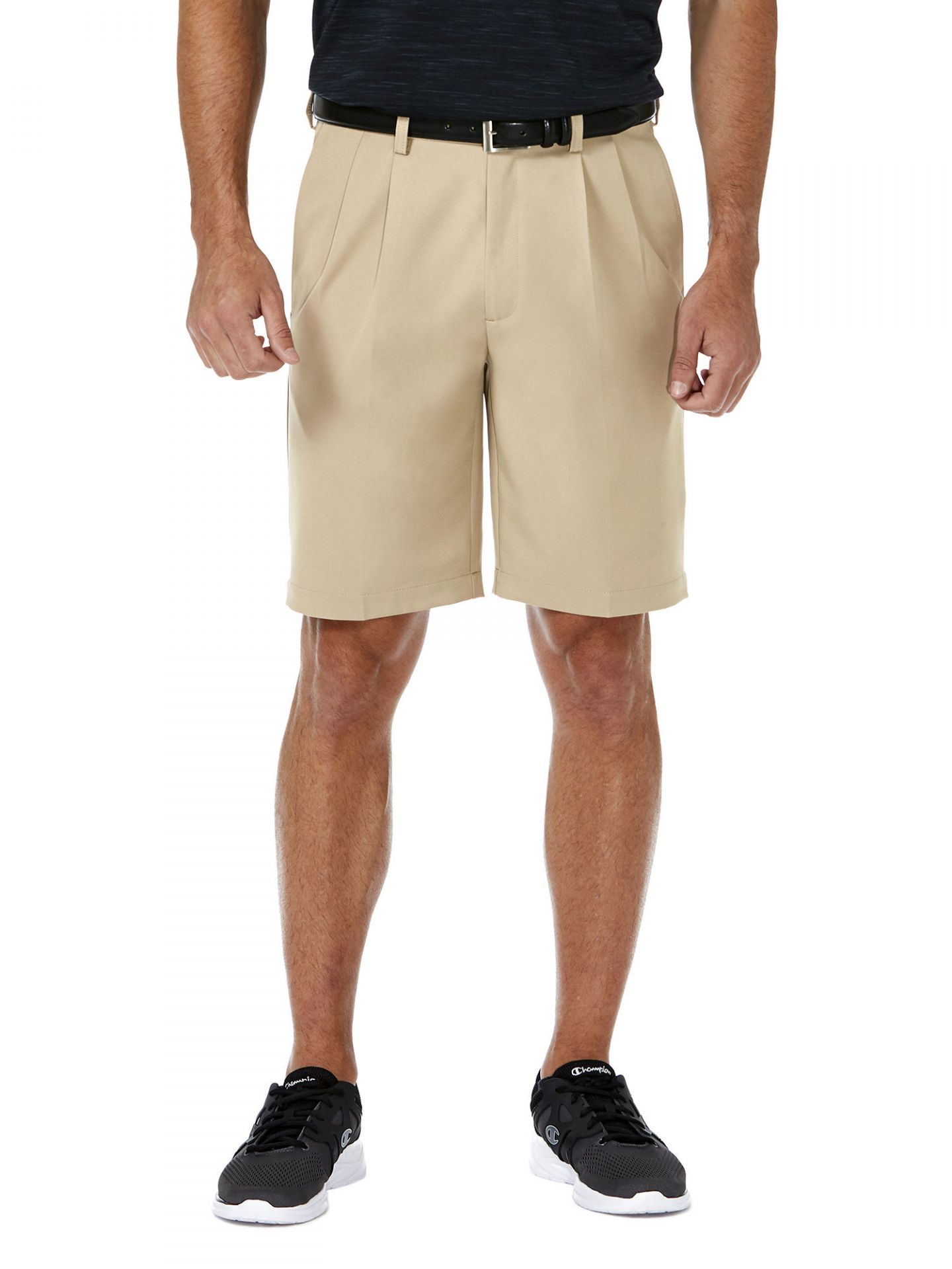 Haggar Cool 18 Pro Stretch klassische plissierte Vorderseite Shorts hs00439 - Bild 1 von 8