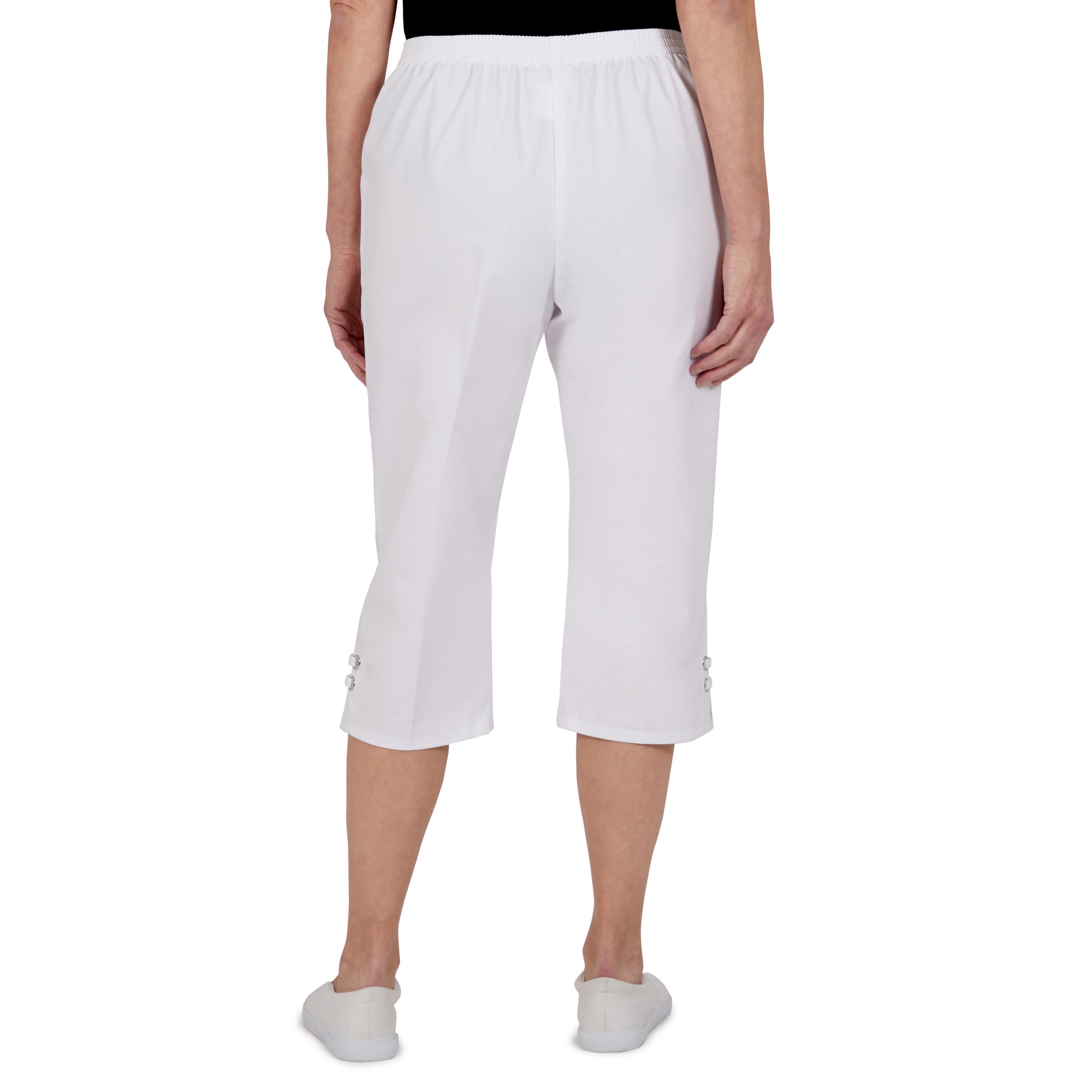 Alfred Dunner Newport Grommet Capri Petite 75702SH - Picture 4 of 4