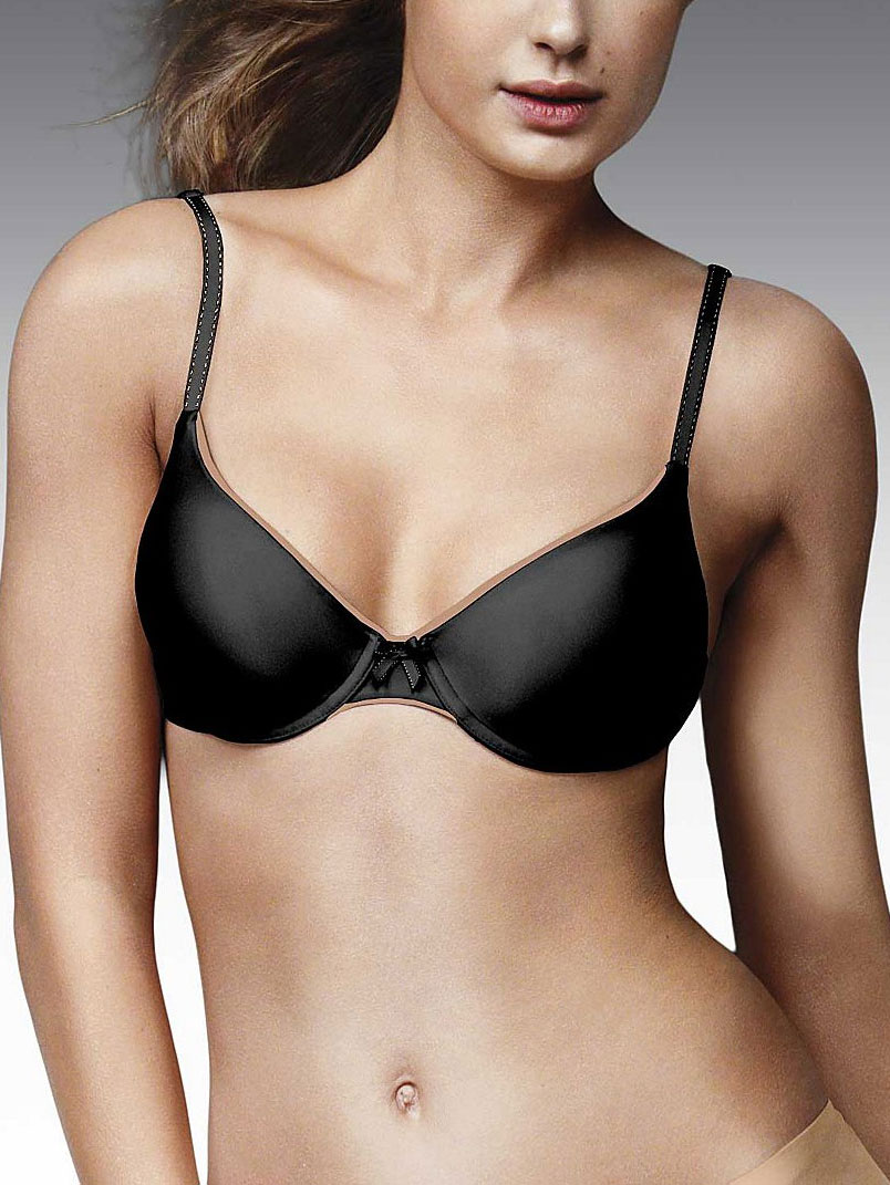 Maidenform Womens Comfort Devotion Demi Bra Black/body Beige 34d for sale  online