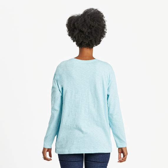 Life is Good Relaxed Fit Slub Here Comes The Sun Langarmshirt 80396 - Bild 1 von 2
