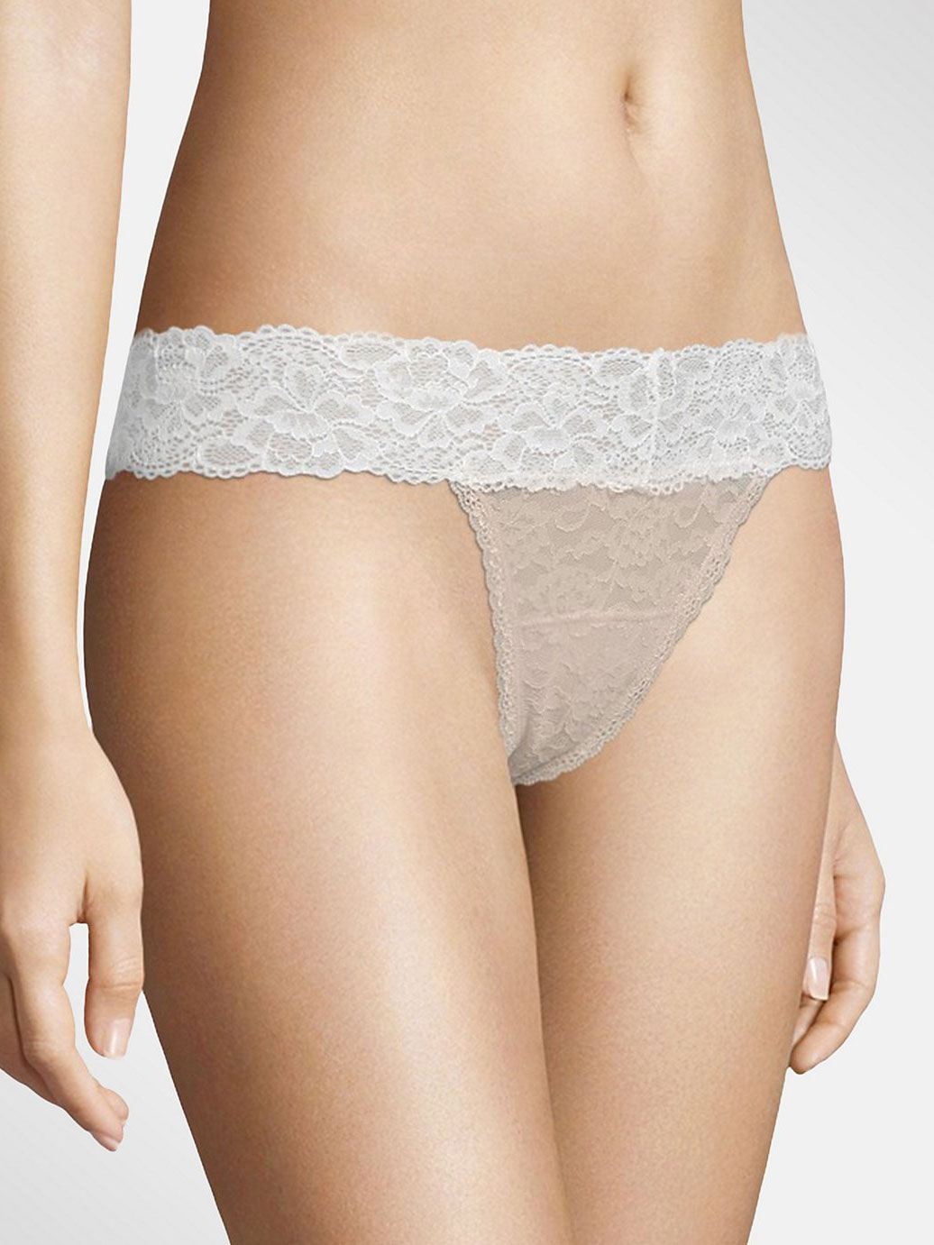 Maidenform Women's Sexy Must Have Microfiber Lace Thong dmeslt - 第 3/5 張圖片