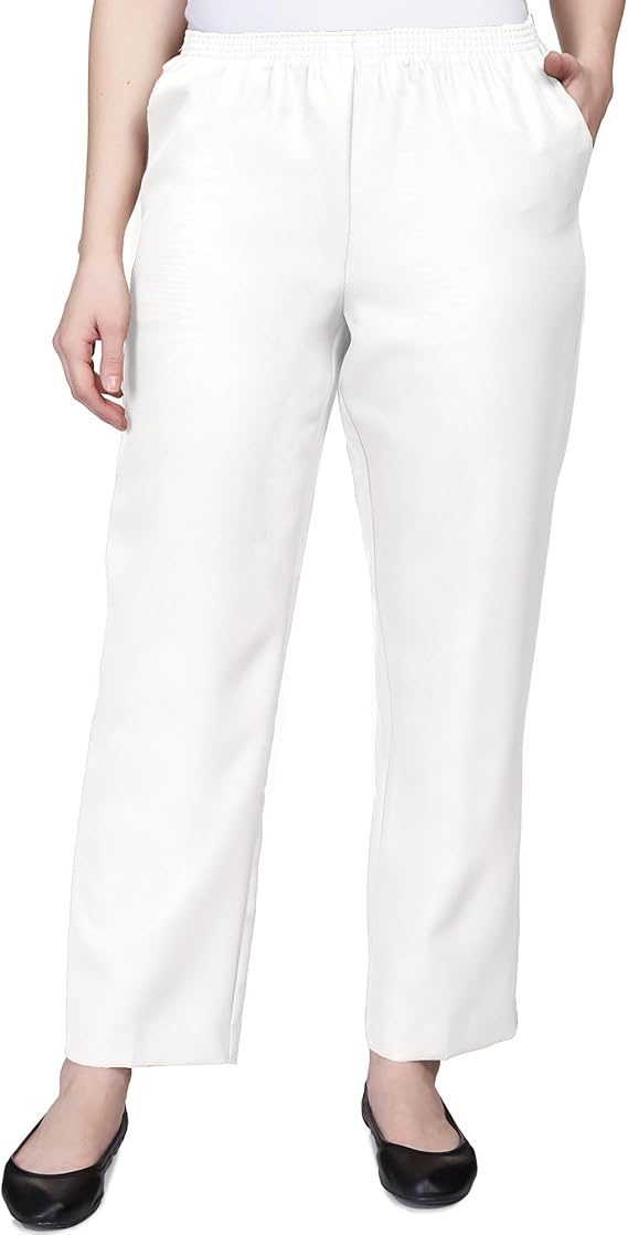 Alfred Dunner Petite Polyester Pull On Pants Medium Length 09301 - Picture 2 of 11