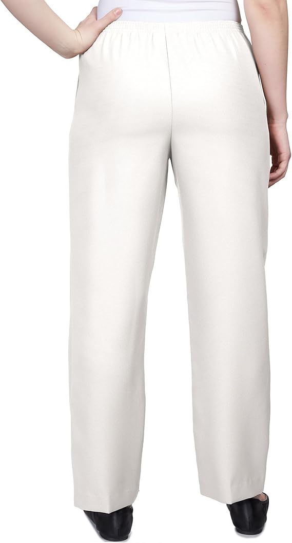 Alfred Dunner Petite Polyester Pull On Pants Medium Length 09301 - Picture 3 of 11